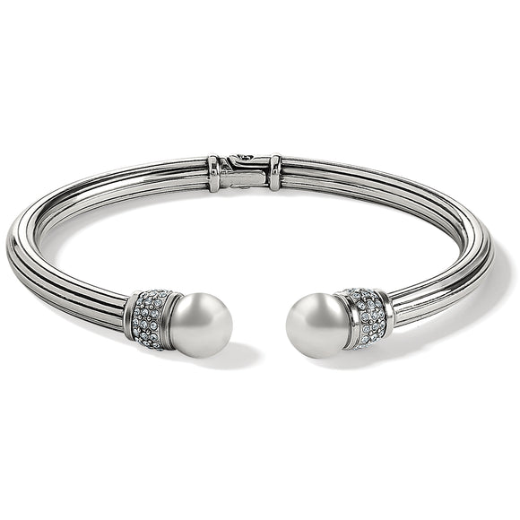 Brighton Meridian Open Hinged Bangle -  Silver