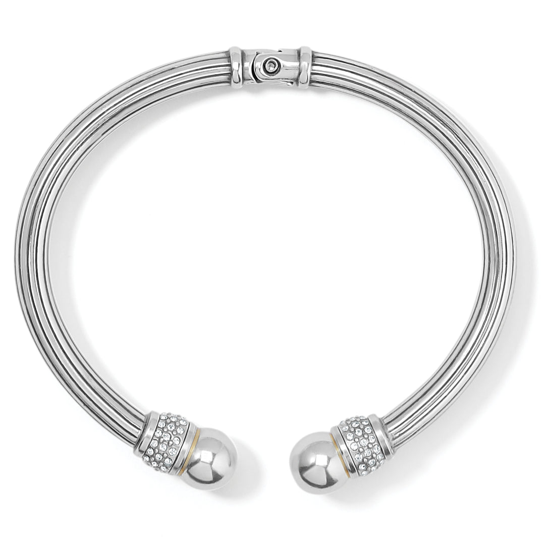 Brighton Meridian Open Hinged Bangle -  Silver