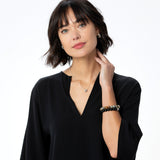 Brighton Neptune's Rings Black Agate Stretch Bracelet