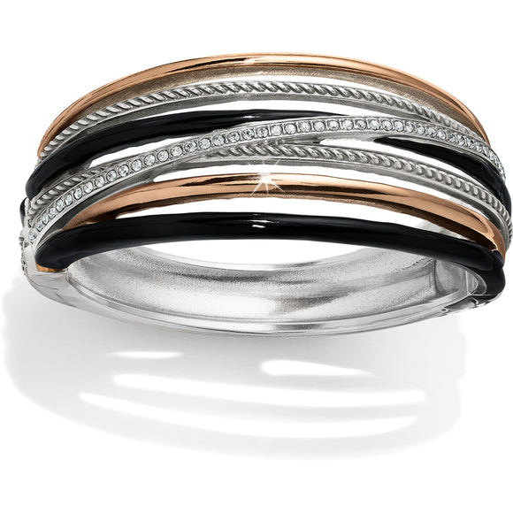Brighton Neptune's Rings Black Hinged Bangle