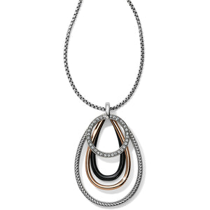 Brighton Neptune's Rings Black Convertible Pendant Necklace