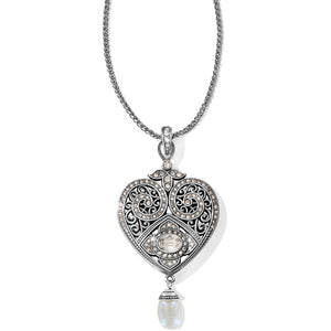 Brighton Mumtaz Pearl Heart Convertible Necklace