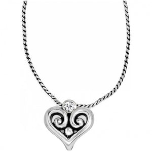 Brighton Alcazar Heart Badge Clip Necklace