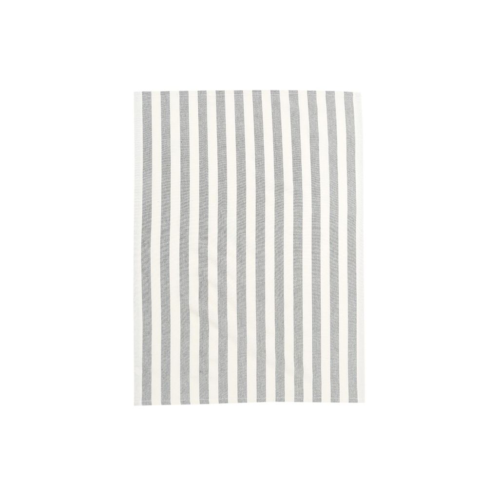 Bzaar Striped 100% Cotton Gray & White Tea Towel