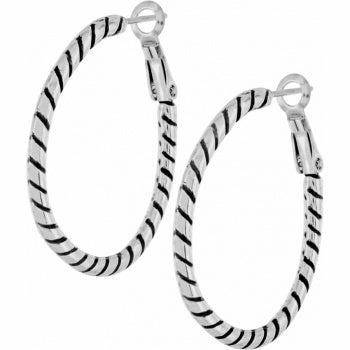 Brighton Twist Oval Hoop Charm Post Earrings