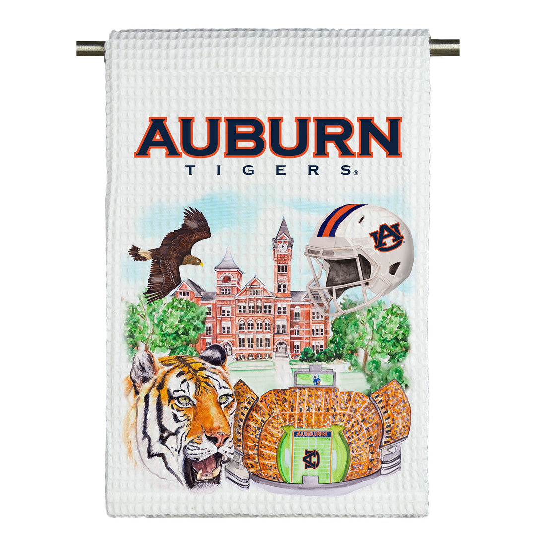 Moss & Marsh Watercolor Tea Towel - Auburn University