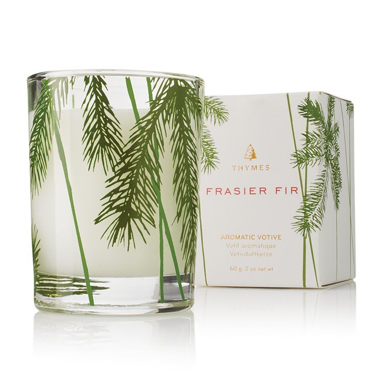 Thymes Votive Candle, Pine Needle Design - Frasier Fir 2.0 oz net wt / 60 g