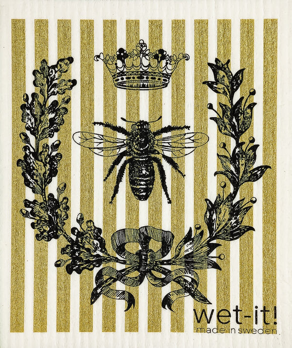 Wet It! Swedish Cloth - French Bee Black/Gold