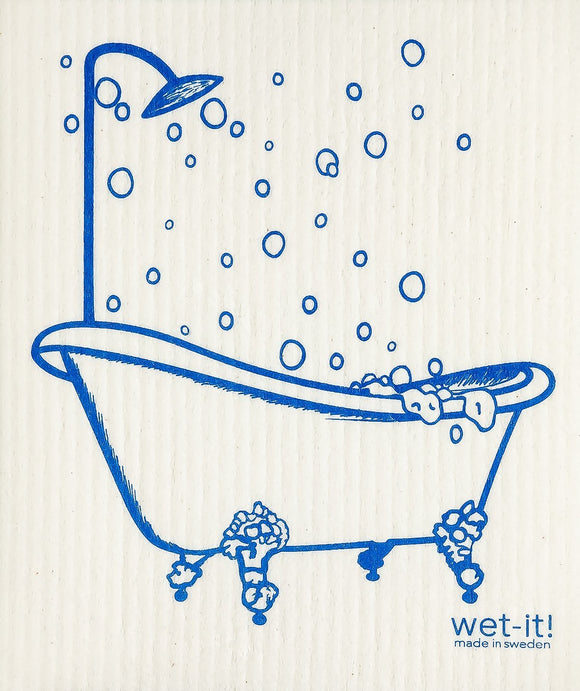 Wet It! Swedish Cloth - Bath Time Blue